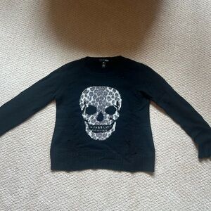 Black aqua cashmere sweater